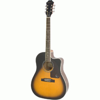 Epiphone AJ-220SCE Solid Top Acoustic-Electric Guitar Vintage Sunburst