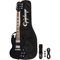 Epiphone Power Players SG Electric Guitar Pack Dark Matter Ebony with Premium Gig Bag