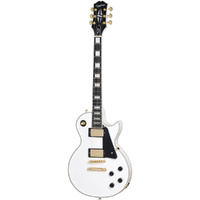 Epiphone Les Paul Custom Electric Guitar in Alpine White with Premium Gig Bag