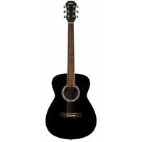 Aria AF-15 Left Handed Folk Body Acoustic Guitar in Black