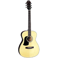 Aria AF-15 Left Handed Folk Body Acoustic Guitar in Natural