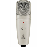 Behringer C-1 Large Diaphragm Studio Condenser Microphone Swivel Stand Mount & Case included