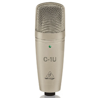 Behringer C-1U Large Diaphragm Condenser Microphone with Built-in USB Interface