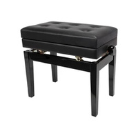 Crown Deluxe Tufted Height Adjustable Piano Stool with Storage Compartment