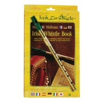 "Whistle twin pack" Contains Waltons brass D whistle and Soodlums tin whistle book for learning 27 Irish and international tunes in 6 languages.