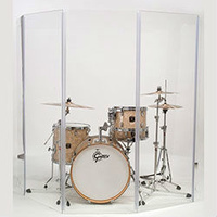 Gibraltar 5-Piece Acrylic Drum Sound Shield (5.5ft x 10ft) Isolates the Sound of your Drum Kit