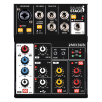 ITALIAN STAGE 2MIX3UB STEREO AUDIO MIXER WITH USB AND BLUETOOTH INTERFACE