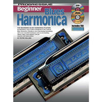 Progressive Beginner Blues Harmonica Book/CD/DVD