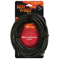 Hot Wires Microphone Cable, XLR-XLR, 15ft