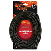 Hot Wires Microphone Cable, XLR-XLR, 50ft