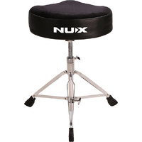 NU-X Double Braced Motostyle Drum Throne in Black