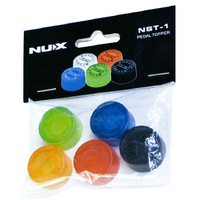 NU-X Pedal Topper Footswitch Caps Assorted Colours - Pk 5