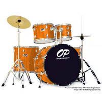 Opus Percussion 5-Piece Rock Drum Kit in Gold Sparkle