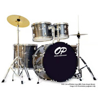 Opus Percussion 5-Piece Rock Drum Kit in Grey Slate