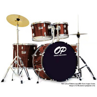 Opus Percussion 5-Piece Fusion Drum Kit in Wine Red