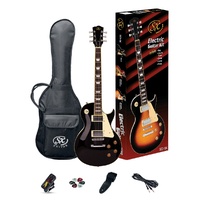 SX Les Paul Style Electric Guitar & Amp Pack - Black
