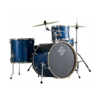 Dixon Spark Series 4-Pce Drum Kit with Cymbals in Ocean Blue Sparkle