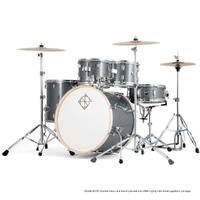 Dixon Spark Standard Series 5-Pce Drum Kit with Cymbals in Gun Metal