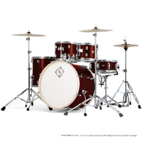 Dixon Spark Standard Series 5-Pce Drum Kit with Cymbals in Wine Red