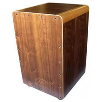 Opus Percussion Wooden Cajon in Walnut with Deluxe Carry Bag