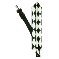 Perris Padded designer Fabric Saxophone Strap in Black & White Diamond design