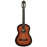 Valencia VC204HCSB Classical Guitar Hybrid in Satin Classic Sunburst - Full Size