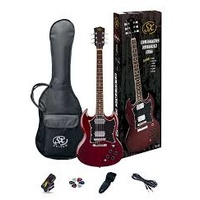 SX SG Style Electric Guitar & amp Pack - Trans Wine Red